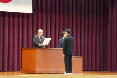 表彰伝達代表